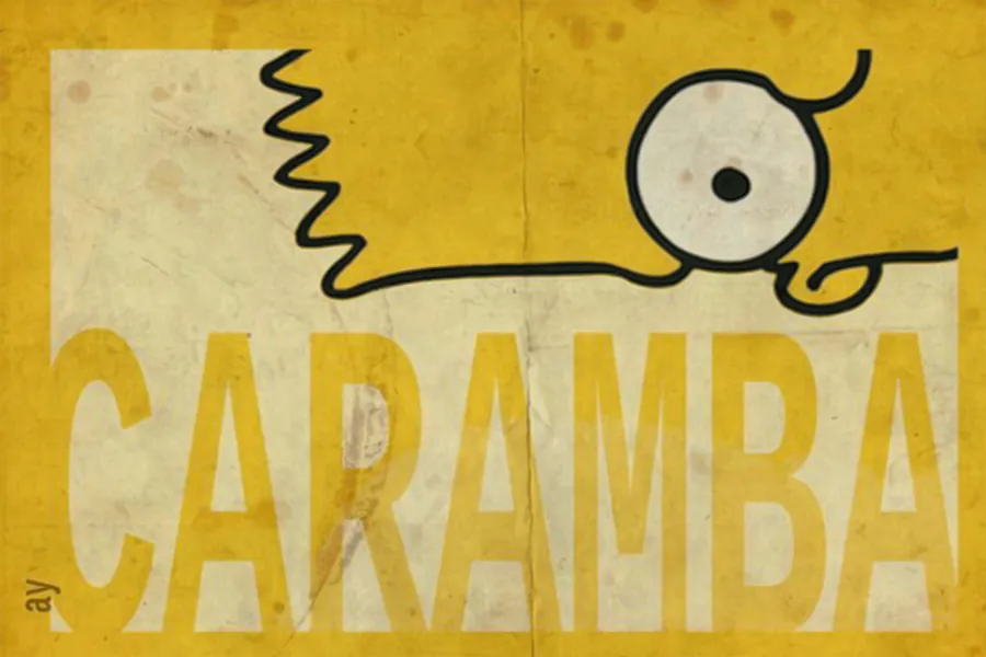 Adesivo para cartão Caramba Amarelo