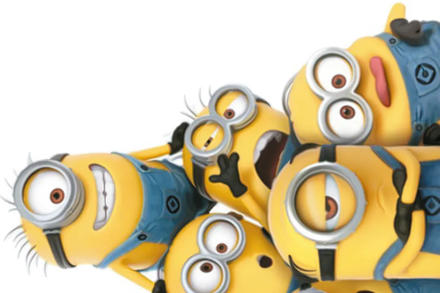 Adesivo para cartão Minions Divertidos Amarelos