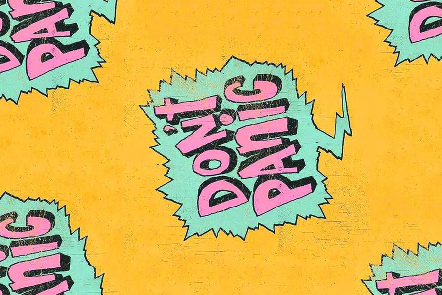 Adesivo para cartão Dont Panic Pop Art
