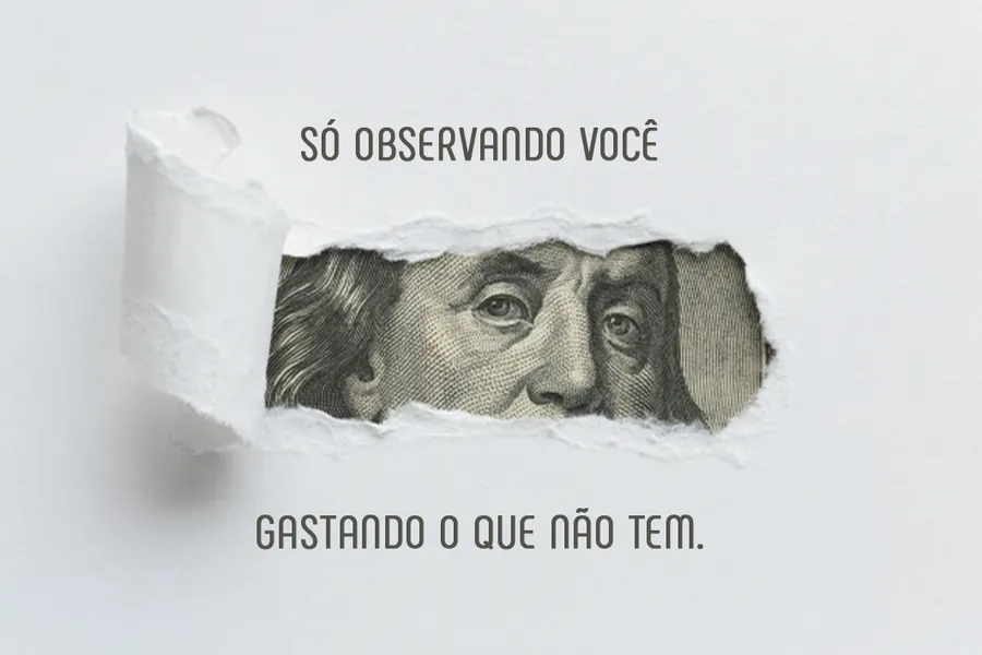 Adesivo para cartão Benjamin Franklin Rasgado