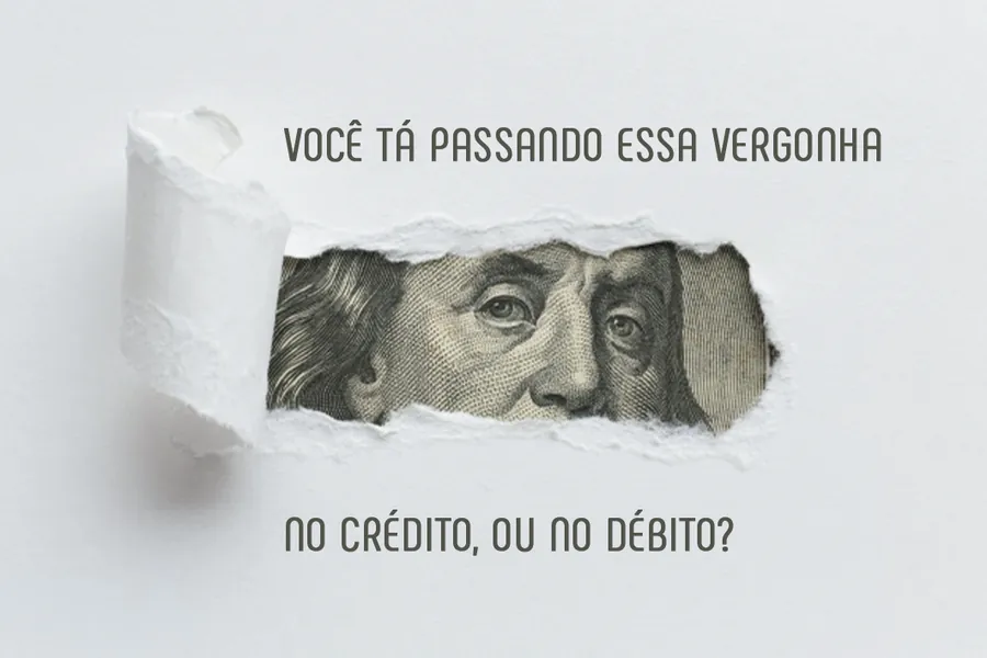 Adesivo para cartão Frase Dinheiro Rasgado