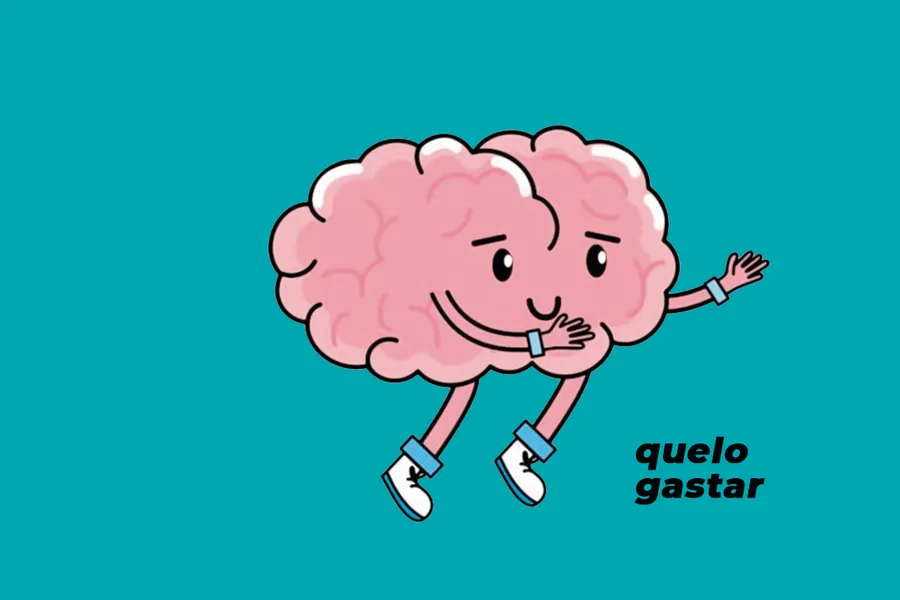 Adesivo para cartão Cérebro Rosa Quero Gastar