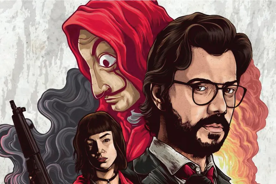Adesivo para cartão La Casa de Papel Ilustração