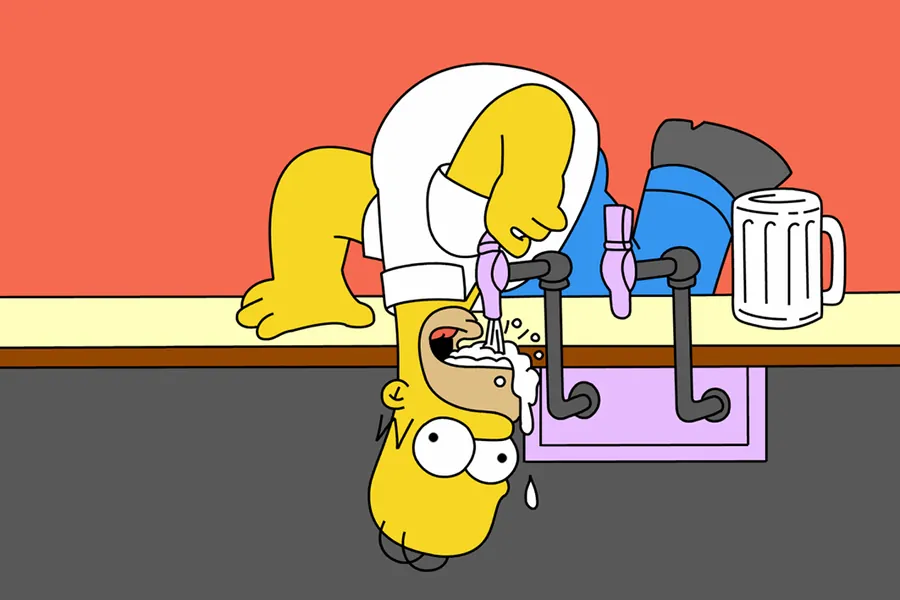 Adesivo para cartão Homer Simpson Invertido