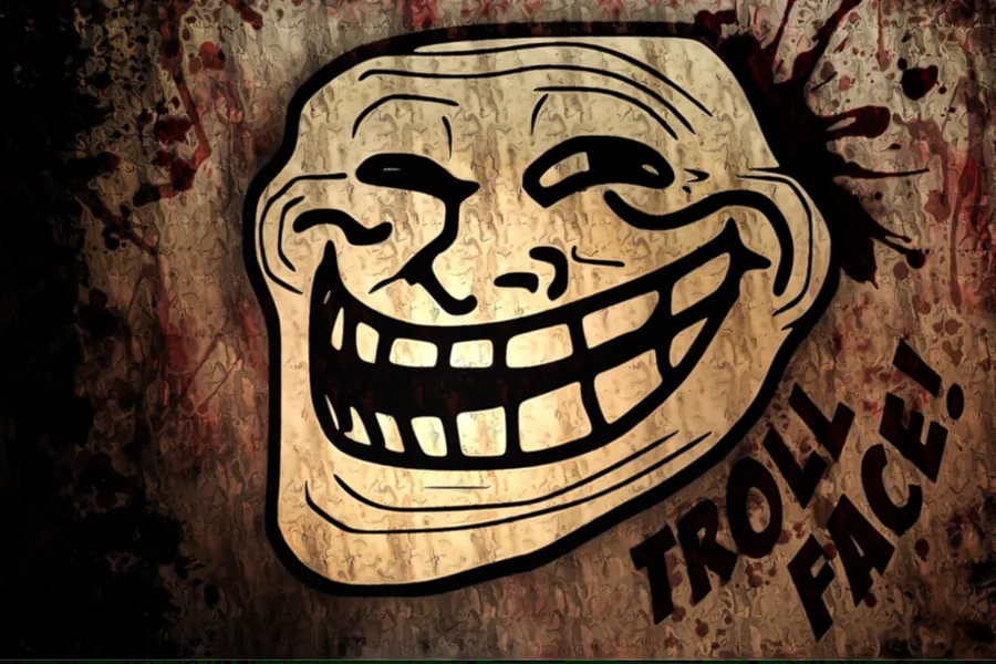 Adesivo para cartão Trollface Vintage