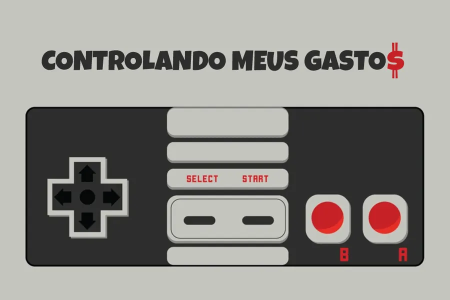 Adesivo para cartão Controlando Meus Gastos Gamer