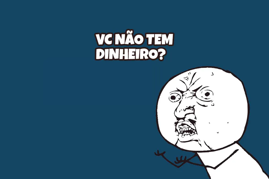 Adesivo para cartão Meme Não Tem Dinheiro