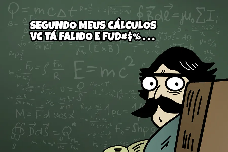 Adesivo para cartão Frase Meme Professor