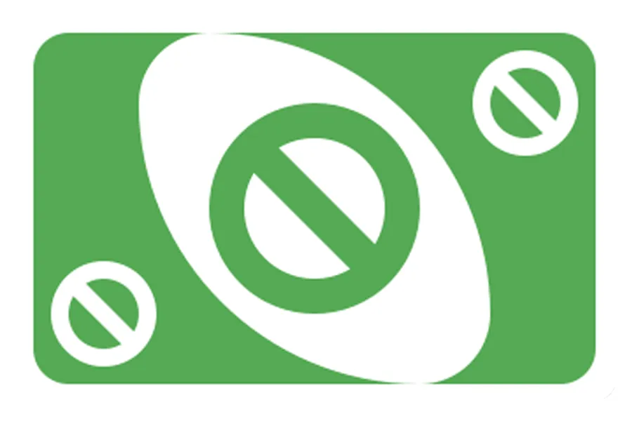Adesivo para cartão Símbolos de Proibição Verde