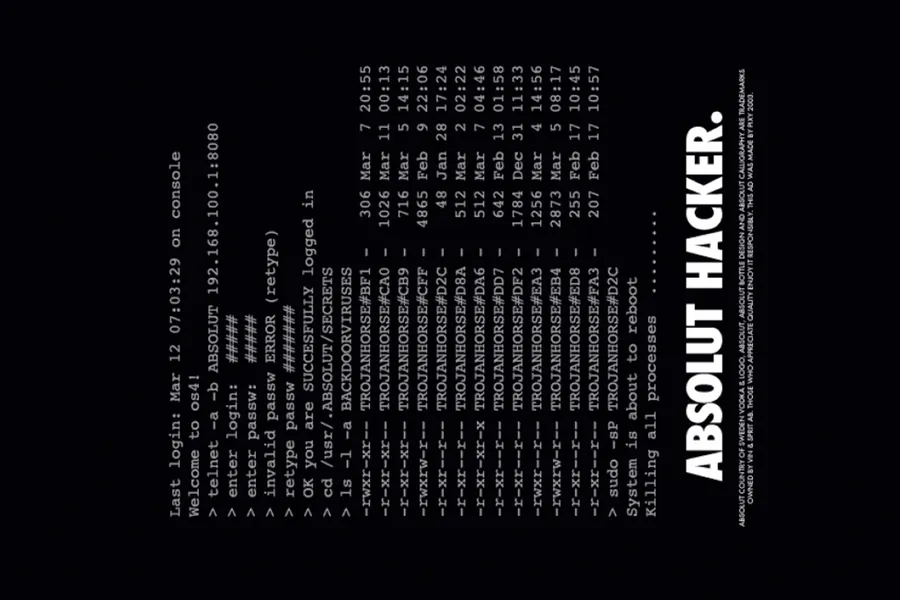 Adesivo para cartão Absolut Hacker Preto