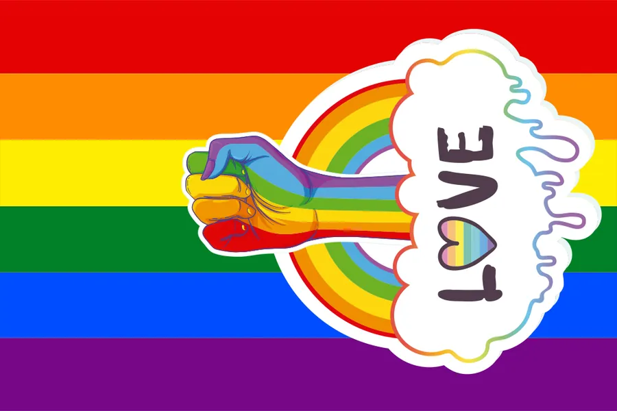 Adesivo para cartão Love Arco-íris LGBT