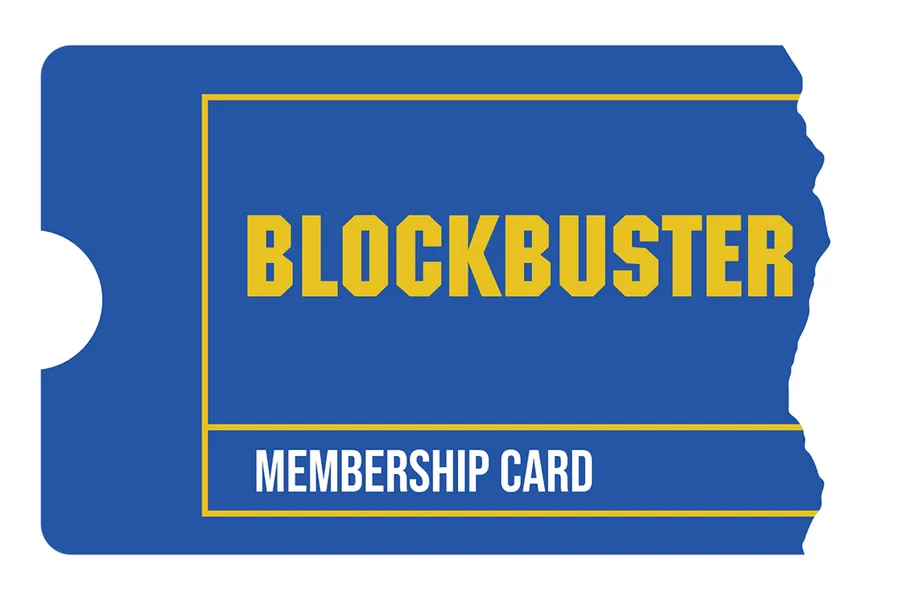 Adesivo para cartão Blockbuster Azul Amarelo