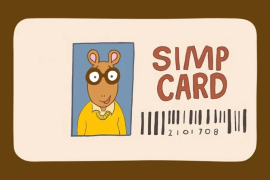 Adesivo para cartão Arthur Simp Card