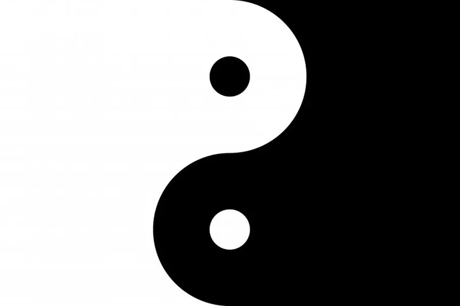 Adesivo para cartão Yin Yang Preto e Branco
