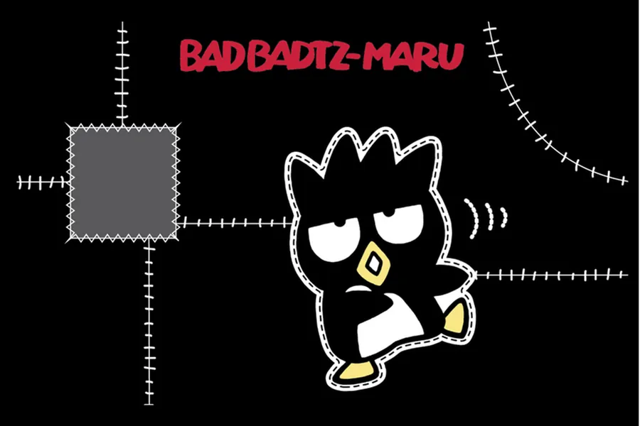 Adesivo para cartão Bad Badtz-Maru Preto