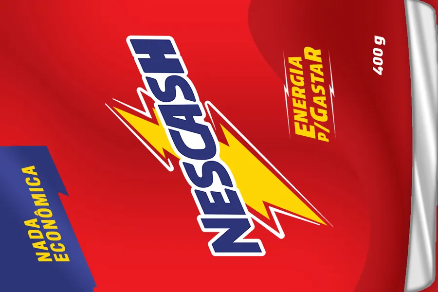 Adesivo para cartão Nescau Vermelho