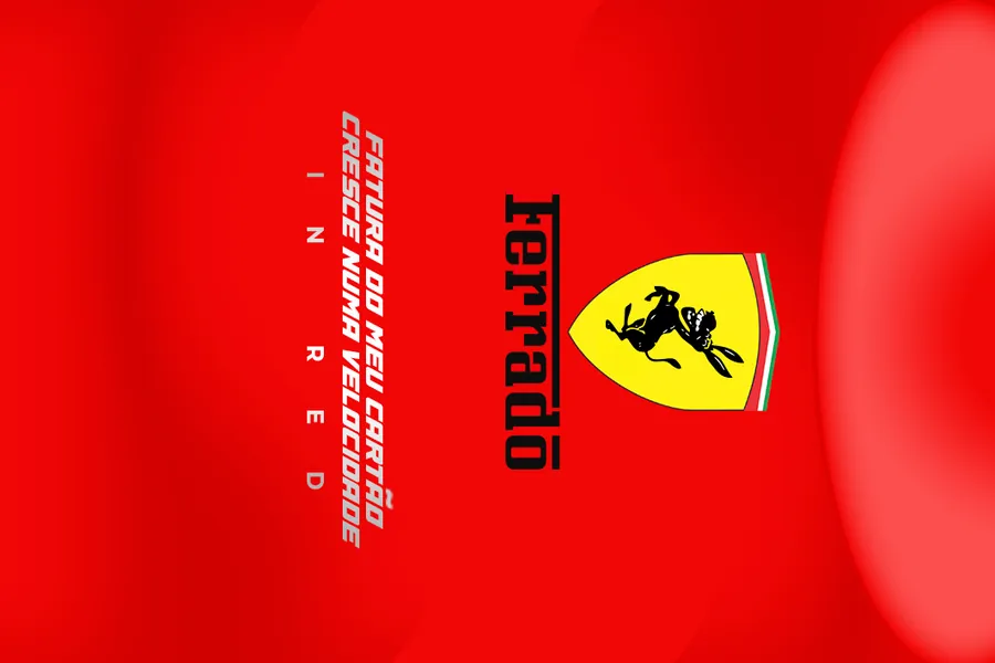 Adesivo para cartão Logo Ferrari Vermelha