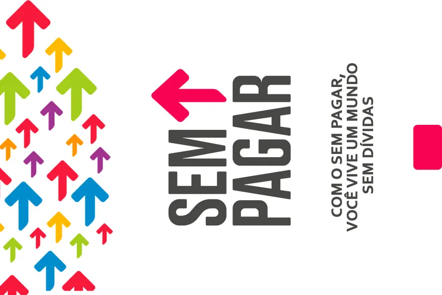 Adesivo para cartão Sem Pagar Colorido