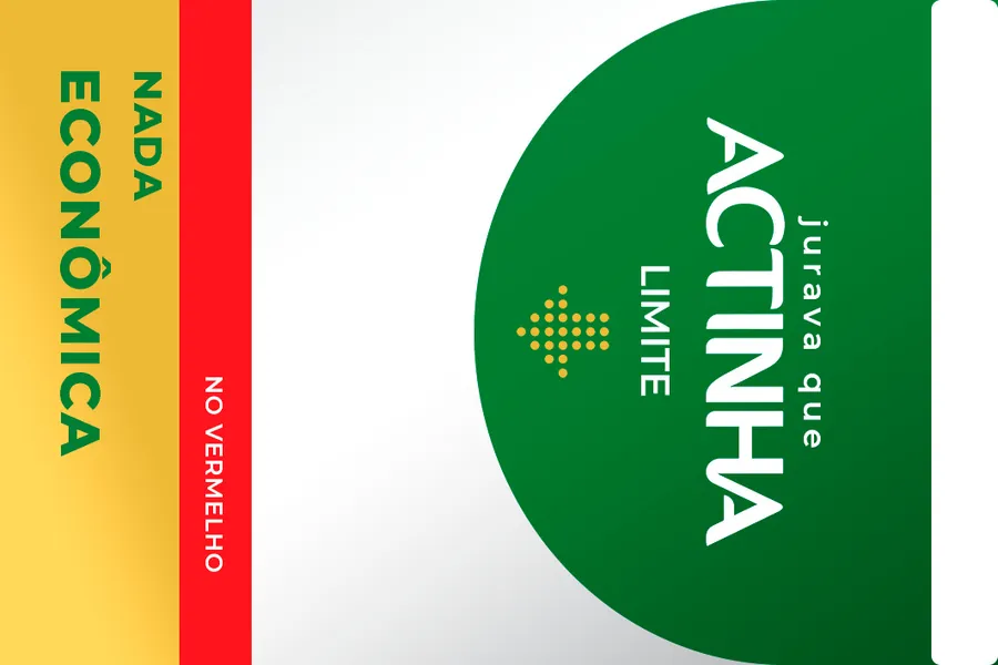 Adesivo para cartão Cartão Econômica Verde Amarelo