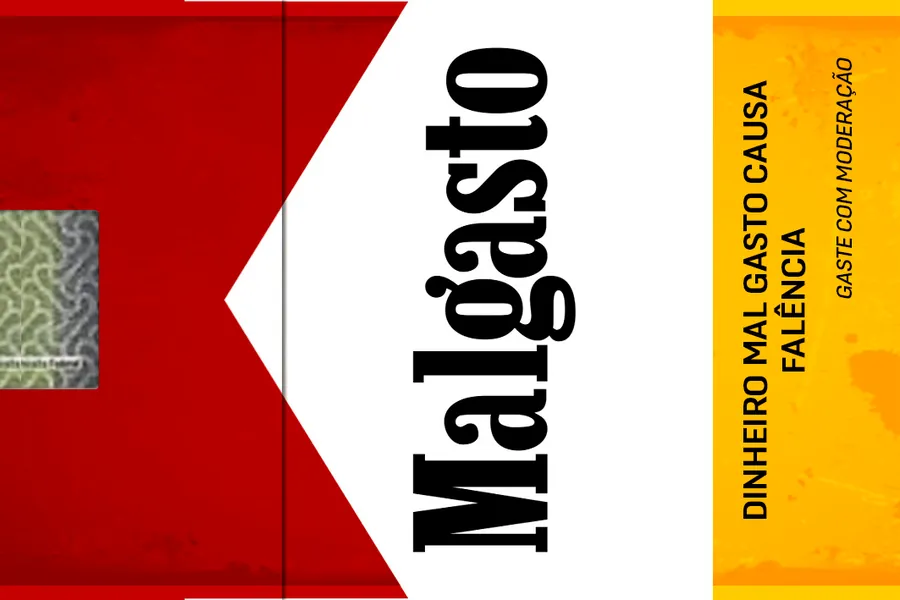 Adesivo para cartão Malgasto Amarelo e Vermelho