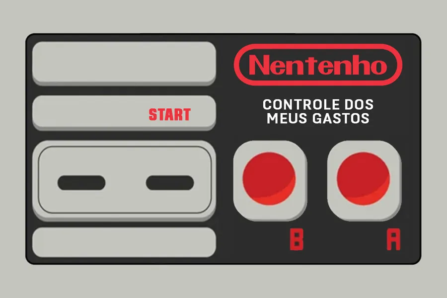 Adesivo para cartão Controle Nentendo Vintage
