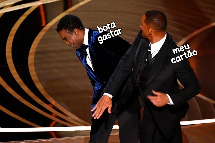 Adesivo para cartão Meme Tapa no Oscar