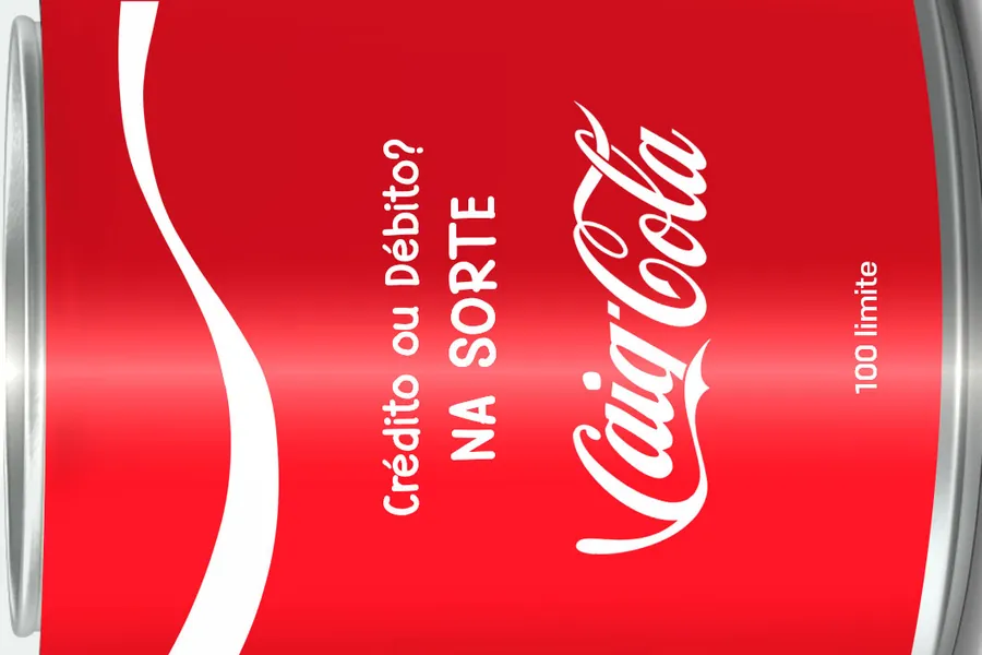 Adesivo para cartão Coca-Cola Vermelha