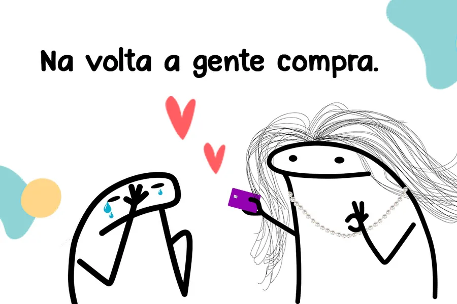 Adesivo para cartão Na Volta a Gente Compra