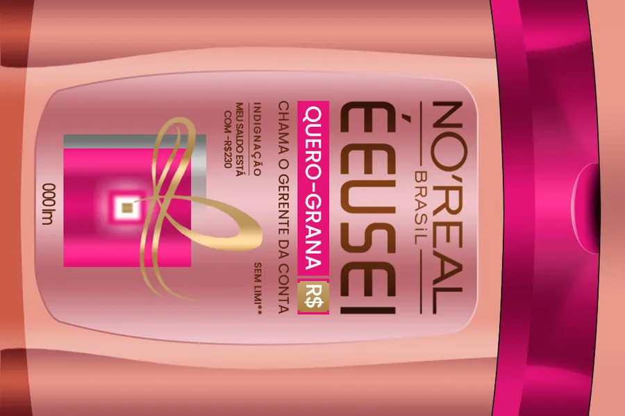 Adesivo para cartão Perfume Rosa Glamouroso