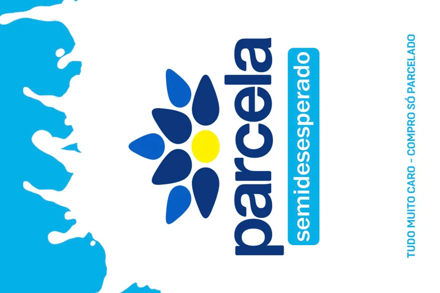 Adesivo para cartão Parcela Semidesesperado Azul
