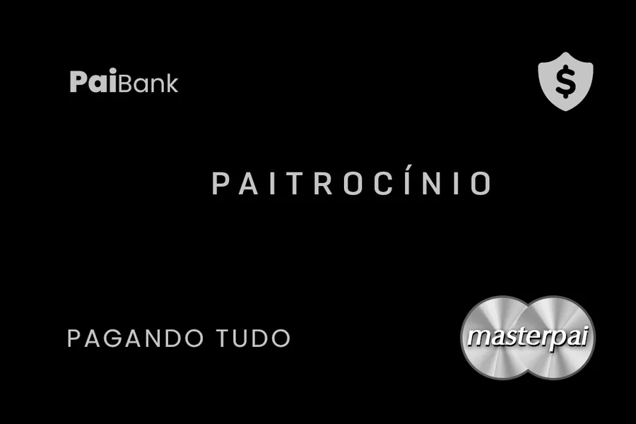 Adesivo para cartão PaiBank Preto Patrocínio