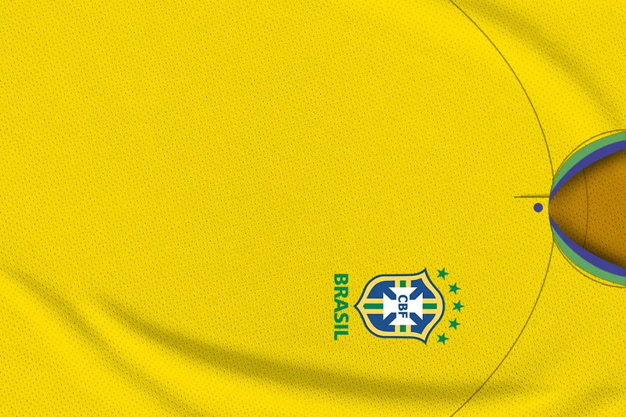 Adesivo para cartão Camisa Brasil Amarela