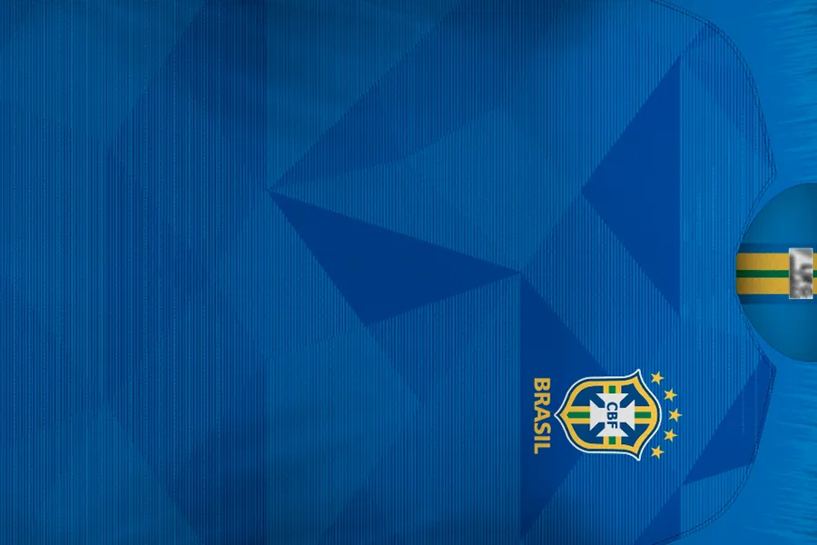 Adesivo para cartão Camisa Brasil Azul
