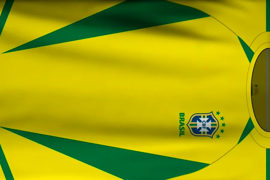 Adesivo para cartão Camisa Brasil Amarela