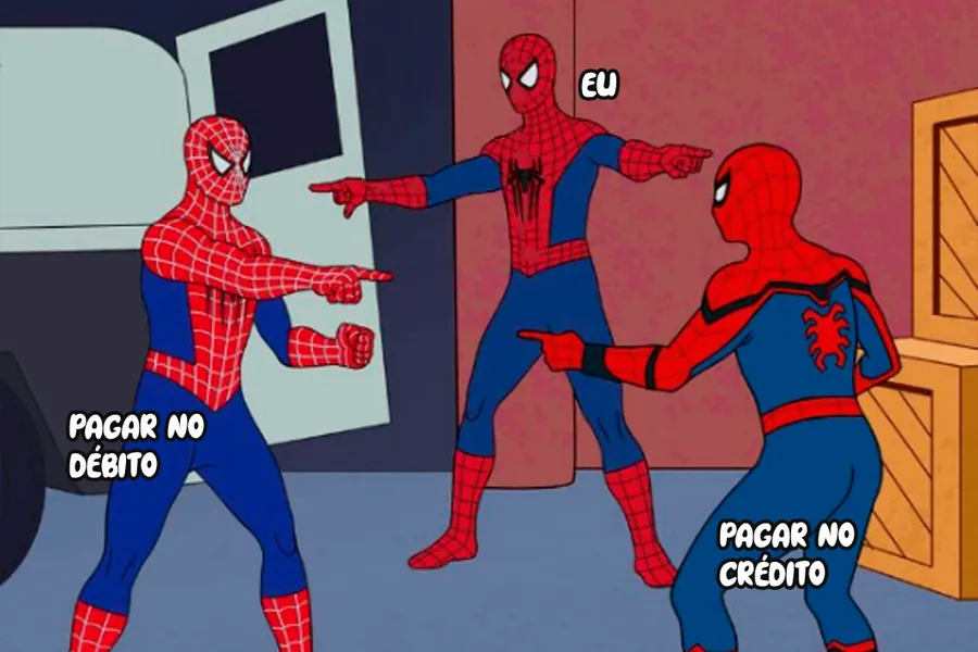 Adesivo para cartão Meme Homem-Aranha Débito Crédito
