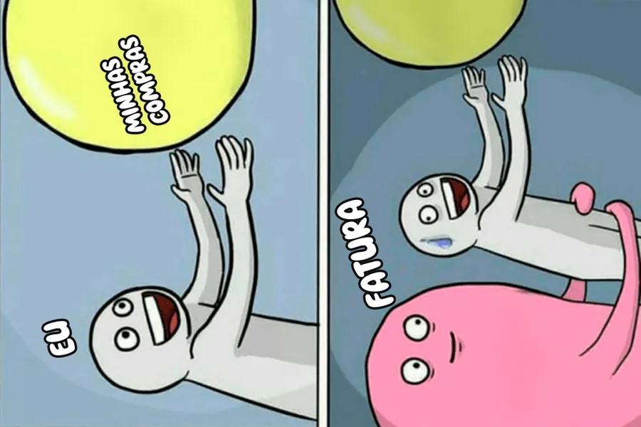 Adesivo para cartão Meme da Fatura Rosa