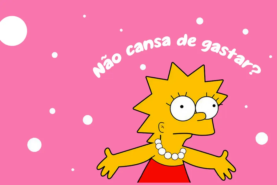 Adesivo para cartão Lisa Simpson Rosa