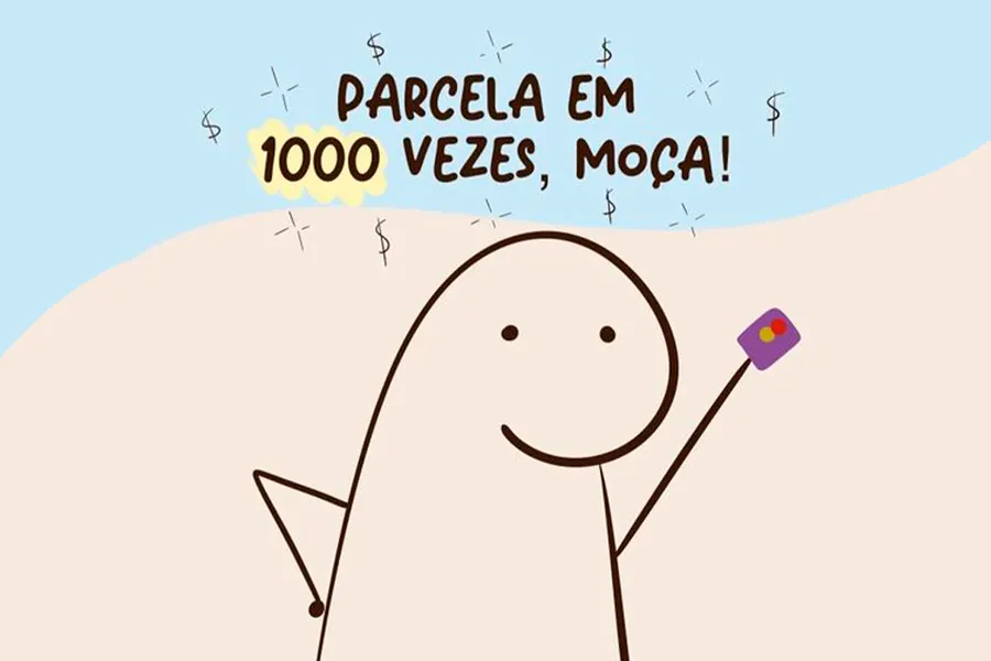 Adesivo para cartão Parcela em 1000 Vezes