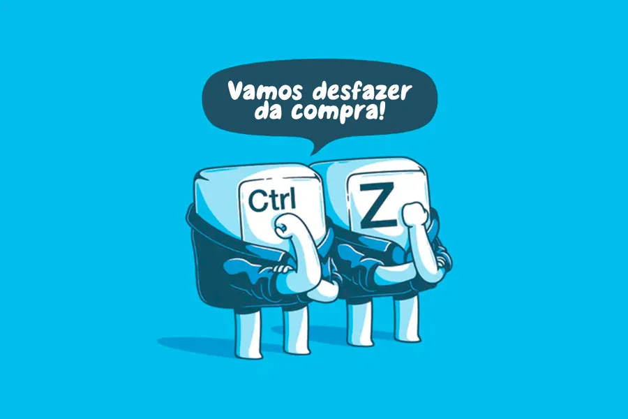 Adesivo para cartão Ctrl Z Azul