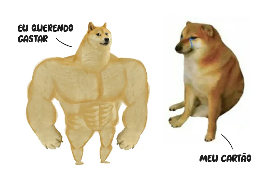 Adesivo para cartão Doge Musculoso Meu Cartão