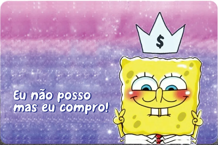 Adesivo para cartão Bob Esponja Com Coroa