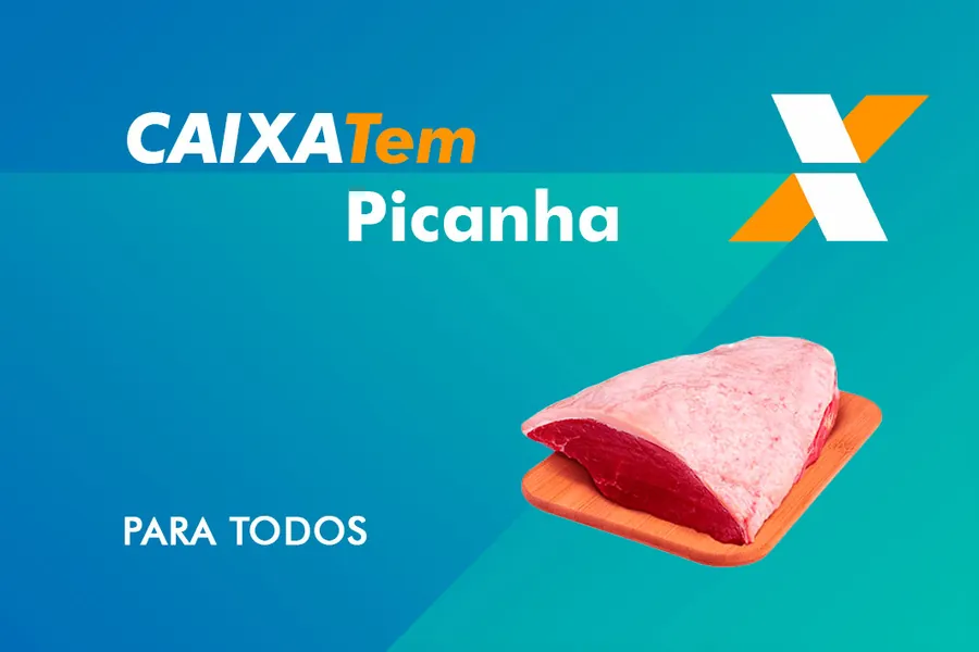 Adesivo para cartão Caixa Tem Picanha Azul