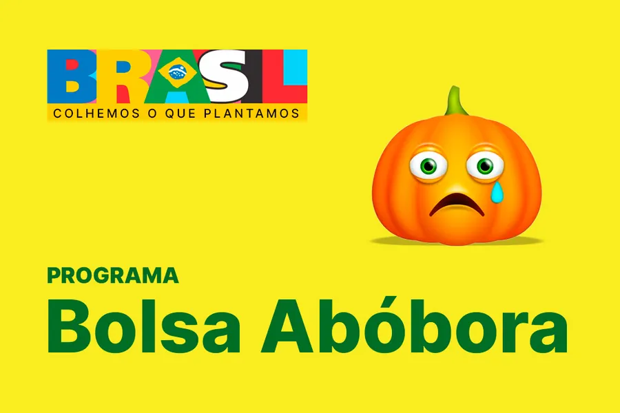 Adesivo para cartão Bolsa Abóbora Amarela