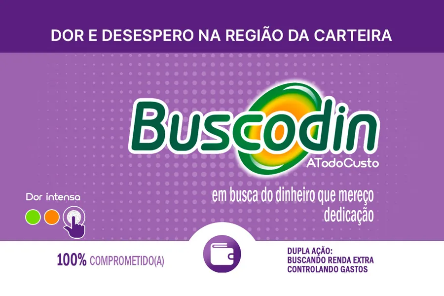 Adesivo para cartão Buscodin Roxo Dinheiro