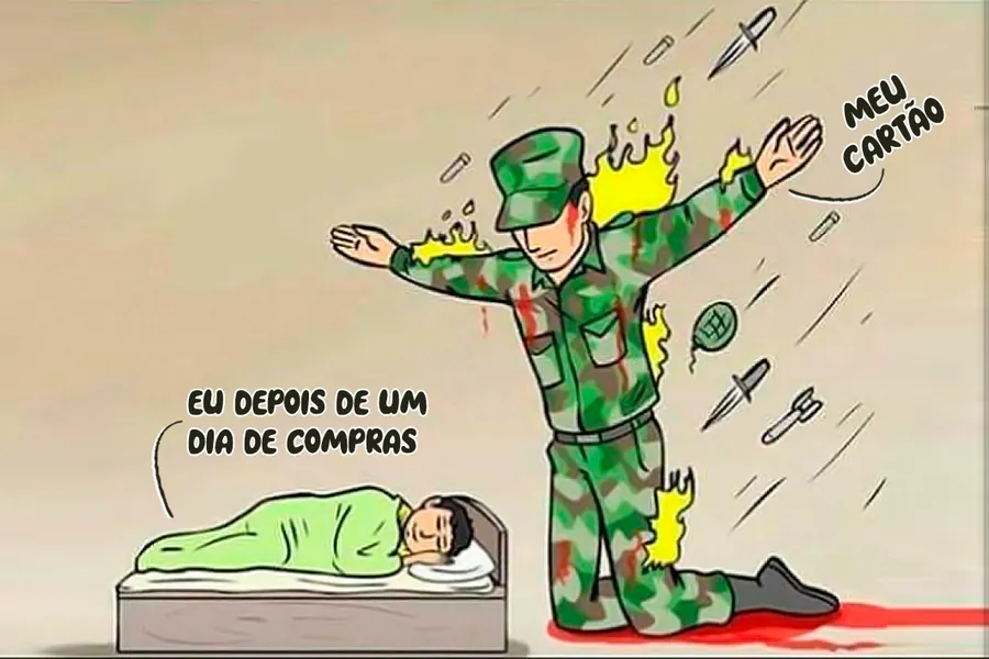 Adesivo para cartão Soldado Camuflado Verde