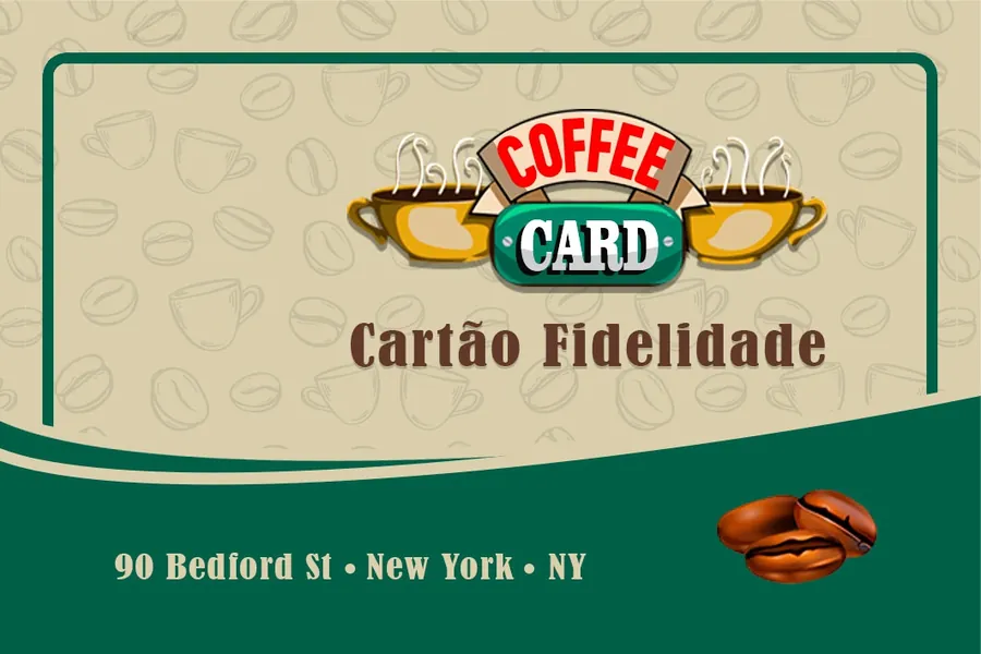Adesivo para cartão Cartão Café Fidelidade