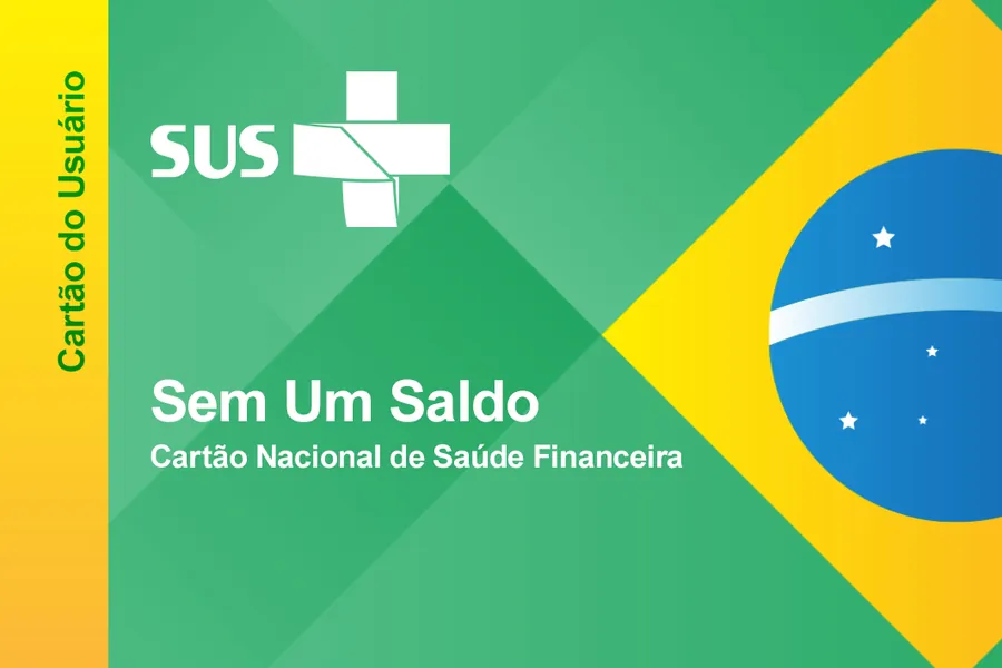 Adesivo para cartão Cartão SUS Brasil Verde