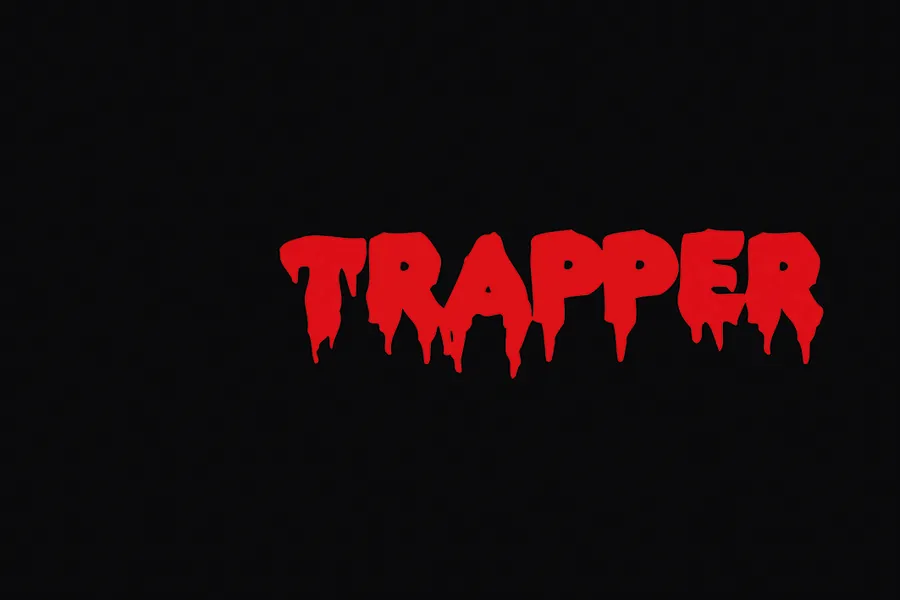Adesivo para cartão Trapper Horror Vermelho