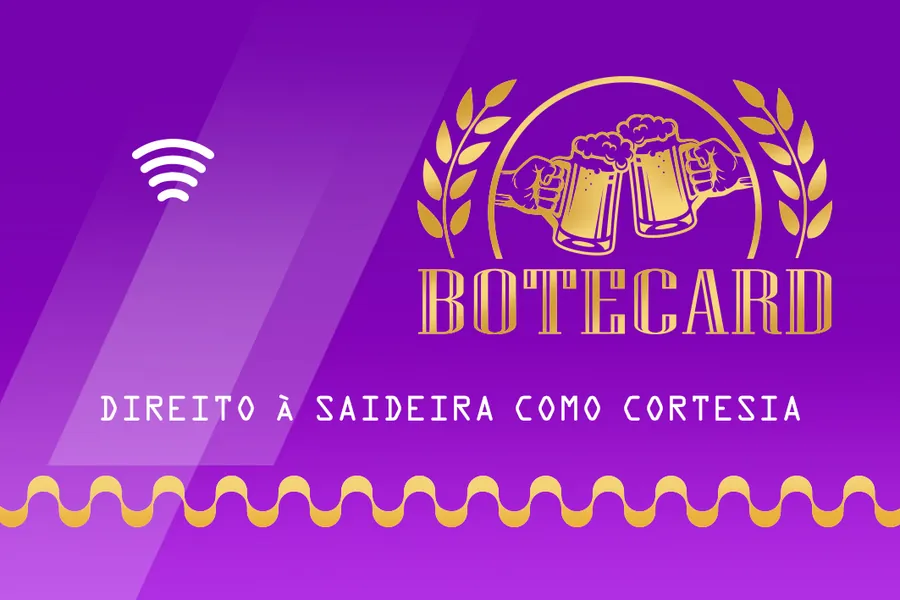 Adesivo para cartão Botecard Roxo Cerveja