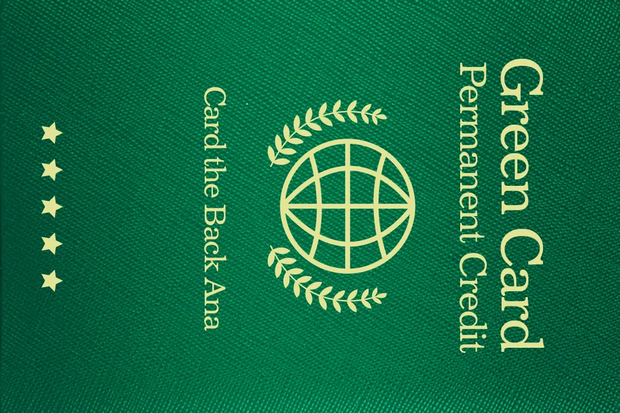 Adesivo para cartão Cartão Verde Vintage